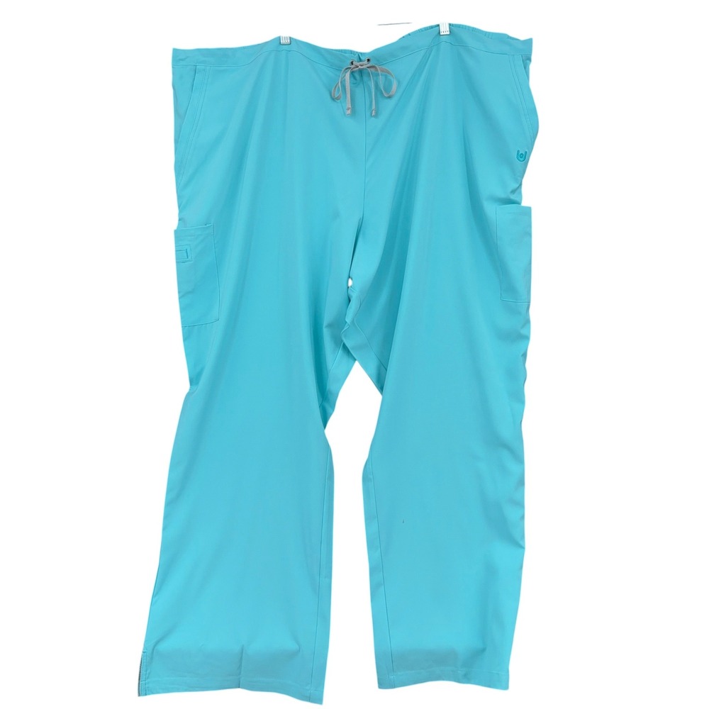 Urbane‎ Performance Scrub Pants Women 5XL Polyester Spandex Teal Blue